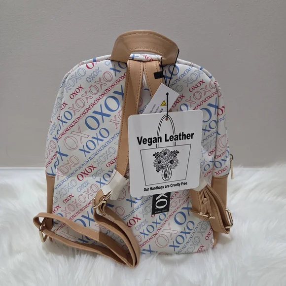 XOXO White, Pink, Blue Logo Backpack - Picture 2 of 4